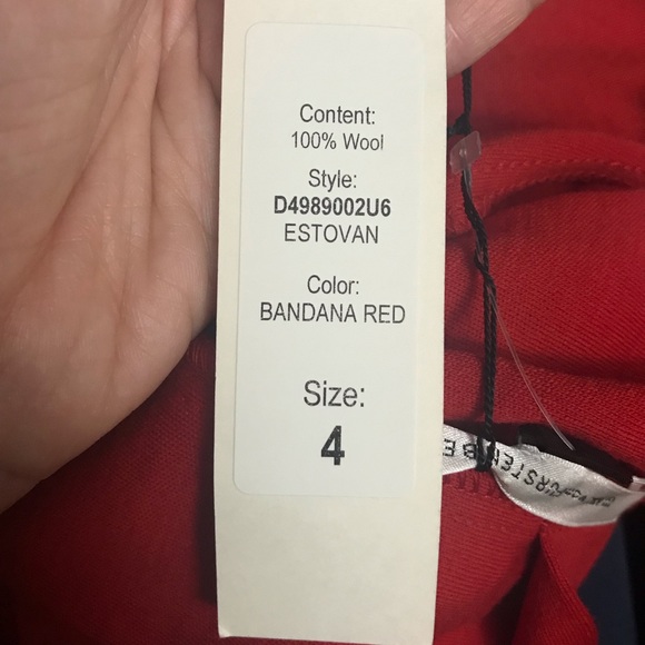 Diane Von Furstenberg 100% Wool Red Midi Dress - Picture 7 of 8